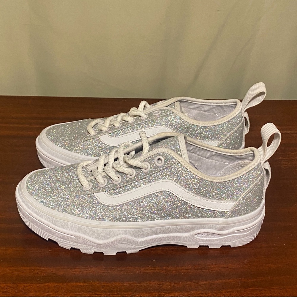 Vans Sentry Old Skool WC Glitter Shoes  ABD Block Bottom Unisex Women 6.5/Mens 5